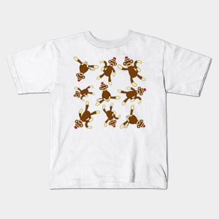 Sock Monkey All Over Print Kids T-Shirt